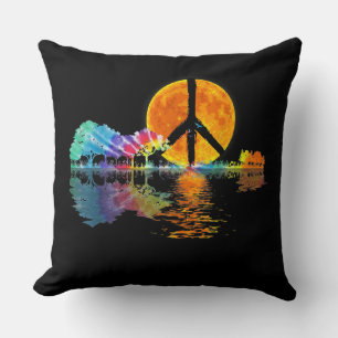 Guitar Lake Shadow Peace Liebe Guitar Hippie Kissen