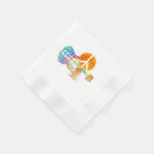 Guitar Lake Shadow Peace Liebe Guitar Hippie Serviette (Ecke)
