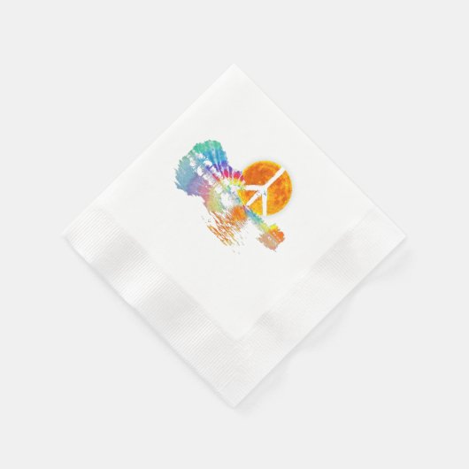 Guitar Lake Shadow Peace Liebe Guitar Hippie Serviette (Ecke)