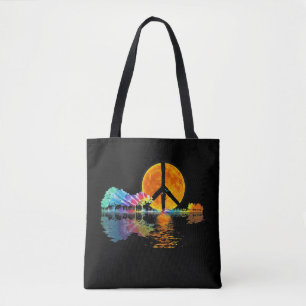 Guitar Lake Shadow Peace Liebe Guitar Hippie Tasche