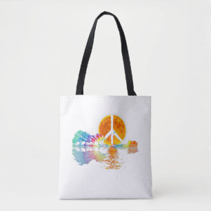 Guitar Lake Shadow Peace Liebe Guitar Hippie Tasche
