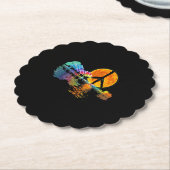 Guitar Lake Shadow Peace Liebe Guitar Hippie Untersetzer (angewinkelt)