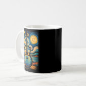 Guitar Lake Starry Night Music Guitarist Van Gogh Kaffeetasse (Vorderseite Links)