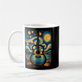 Guitar Lake Starry Night Music Guitarist Van Gogh Kaffeetasse (Links)