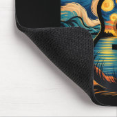 Guitar Lake Starry Night Music Guitarist Van Gogh  Mousepad (Ecke)
