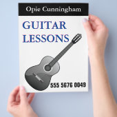 GUITAR Lehrer Lektionen Business Advertising Flyer (Hand)