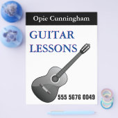 GUITAR Lehrer Lektionen Business Advertising Flyer (Einzeln)