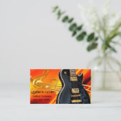 Guitar Lesson Business Card Visitenkarte (Stehend Vorderseite)
