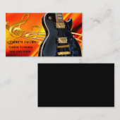 Guitar Lesson Business Card Visitenkarte (Vorne/Hinten)