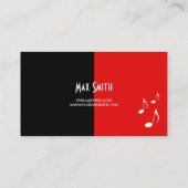 Guitar Lessons Instructor Music Studio Business Visitenkarte (Rückseite)