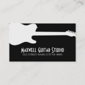 Guitar Lessons Instructor Music Studio Business Visitenkarte (Vorderseite)