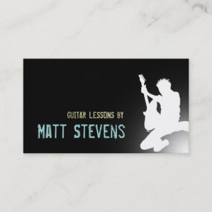 Guitar Lessons Music Instructor Business Card Visitenkarte