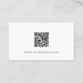 Guitar Lessons QR Code Musical Trendy Teal  Visitenkarte (Rückseite)