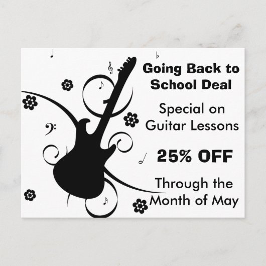 Guitar Lessons Verkauf Postkarte (Vorderseite)