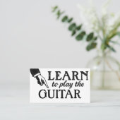 Guitar Lessons Visitenkarten - Coole Vintage Visitenkarte (Stehend Vorderseite)