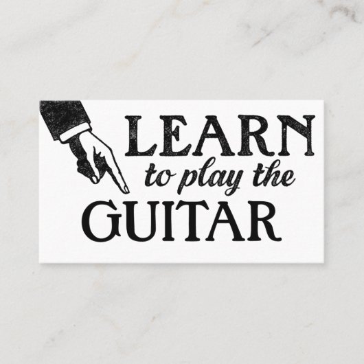 Guitar Lessons Visitenkarten - Coole Vintage Visitenkarte (Vorderseite)