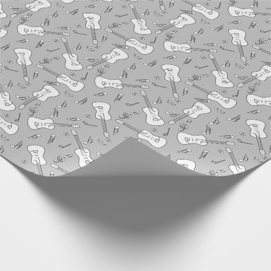 Guitar Lines Musiknotens Geschenkpapier (Ecke)