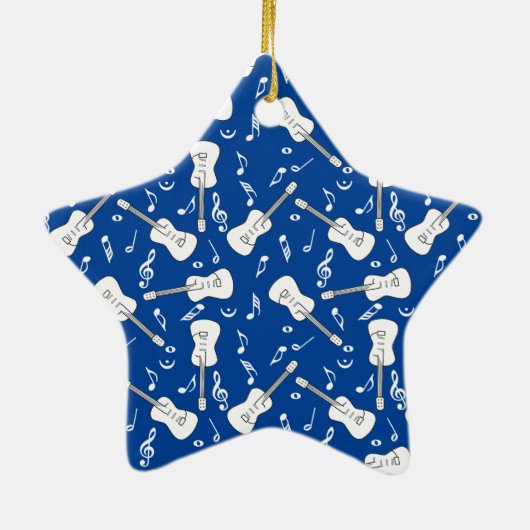 Guitar Lines Musiknotens Keramik Keramik Ornament (Hinten)