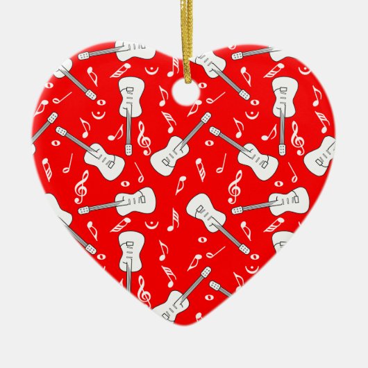 Guitar Lines Musiknotens Keramik Keramik Ornament (Vorne)