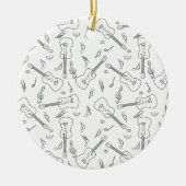 Guitar Lines Musiknotens Keramik Ornament (Vorne)