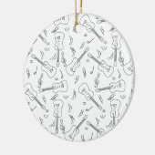 Guitar Lines Musiknotens Keramik Ornament (Links)