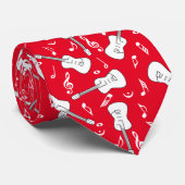 Guitar Lines Musiknotens Krawatte (Gerollt)