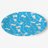 Guitar Lines Musiknotens Pappteller (Schrägansicht)