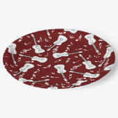 Guitar Lines Musiknotens Pappteller (Schrägansicht)