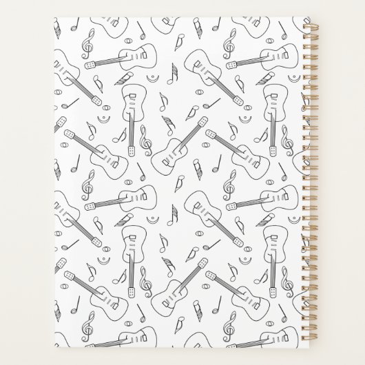 Guitar Lines Musiknotens Planer (Rückseite)