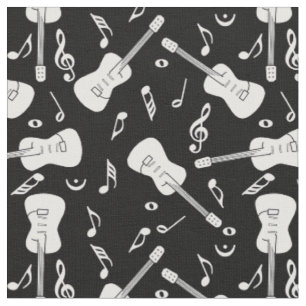 Guitar Lines Musiknotens Stoff