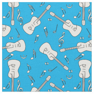 Guitar Lines Musiknotens Stoff