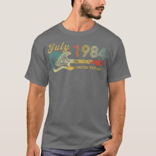 Guitar Lover 38 Jahre Alte Geschenke Juli 1984 Lim T-Shirt