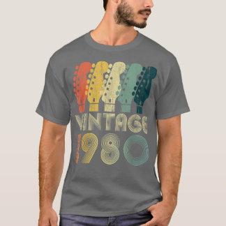 Guitar Lover 42 Year Old Gifts Vintage 1980 Limite T-Shirt
