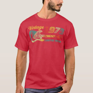 Guitar Lover 49 Year Old Vintage 1973 Limited Edit T-Shirt