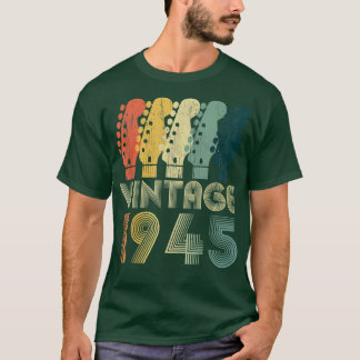 Guitar Lover 77 Year Old Gifts Vintage 1945 Limite T-Shirt