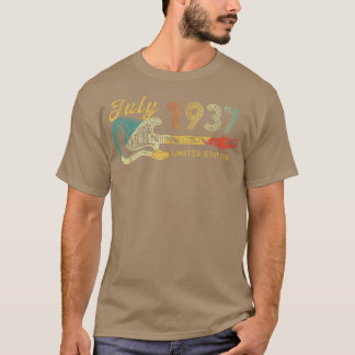 Guitar Lover 85 Year Old Gifts July 1937 Limited E T-Shirt