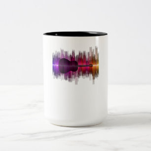 Guitar Lover   Akustische Gitarre-Heartbeat-Gesche Zweifarbige Tasse