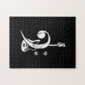 Guitar Lover | Bass Clef Bass Guitar Puzzle (Horizontal)