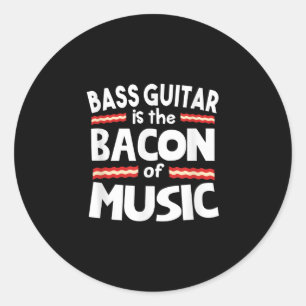 Guitar Lover Bass Gitarre ist wieder in der Musi Runder Aufkleber