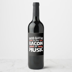 Guitar Lover Bass Gitarre ist wieder in der Musi Weinetikett