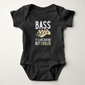 Guitar Lover | Bass ist wie Gitarre, aber Cooler Baby Strampler (Vorderseite)