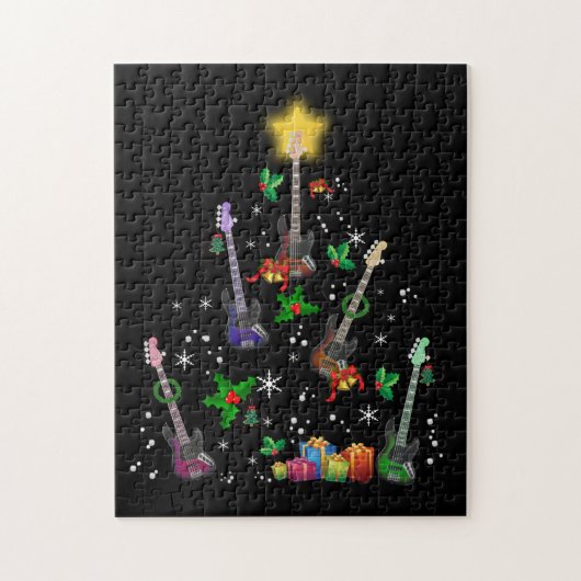 Guitar Lover | Christmas Tree Guitar Gift Puzzle (Vertikal)