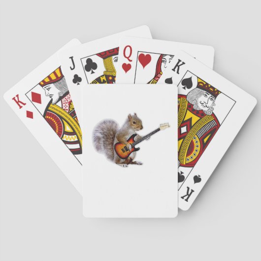 Guitar Lover | Eichhörnchen Gitarre spielen Spielkarten (Rückseite)