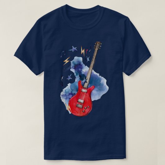 Guitar Lover For Guitarist Retro  T-Shirt (Design vorne)