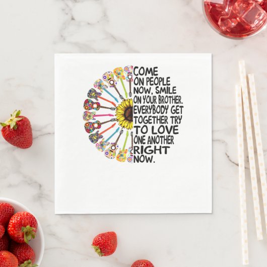 Guitar Lover | Geschenk für die blaue Gitarre Serviette (Beispiel)