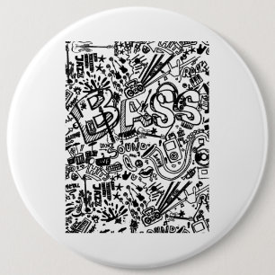 Guitar Lover Gitarrenmuster - Geschenk Button