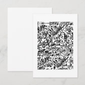 Guitar Lover | Gitarrenmuster - Geschenk Dankeskarte (Vorne/Hinten)
