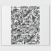 Guitar Lover | Gitarrenmuster - Geschenk Geschenkpapier (Flach)