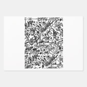 Guitar Lover | Gitarrenmuster - Geschenk Geschenkpapier Set (Vorderseite)