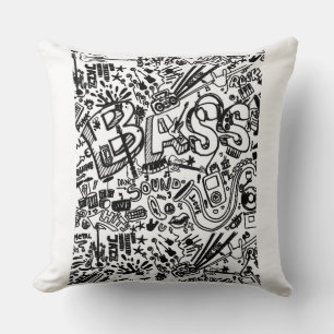 Guitar Lover Gitarrenmuster - Geschenk Kissen